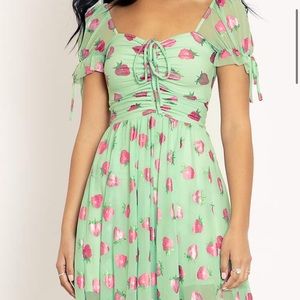 Black Milk Strawberry Mint Teaparty dress